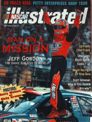 NASCAR ILLUSTRATED MAGAZINE 2004 OCT - JEFF GORDON, CHAD KNAUS, ELLIOTT SADLER